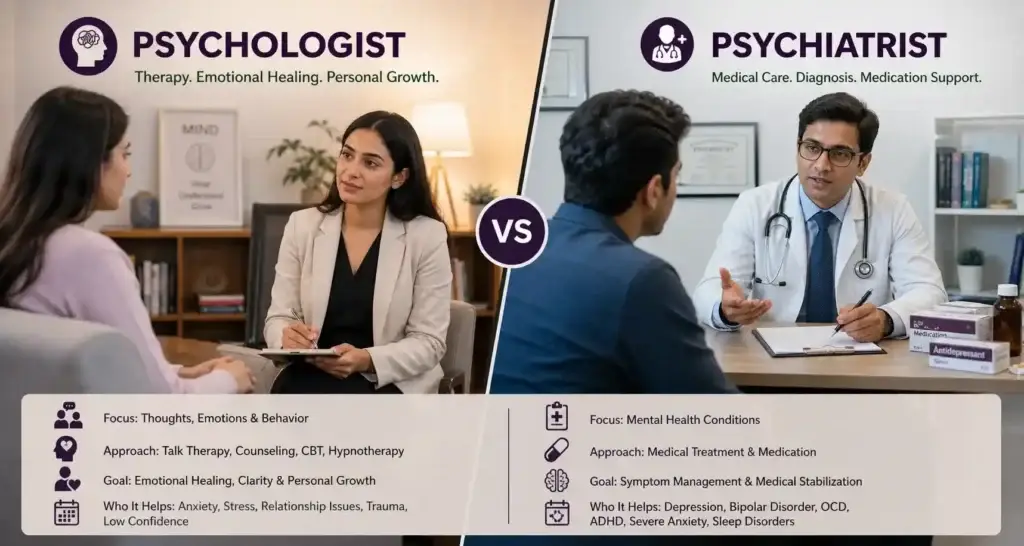 difference between psychologist and psychiatrist fees